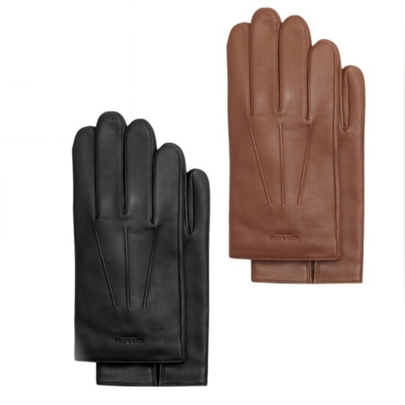 Coach Basic Leather Tech Gloves CM330 *NWT* - Picture 2 of 8